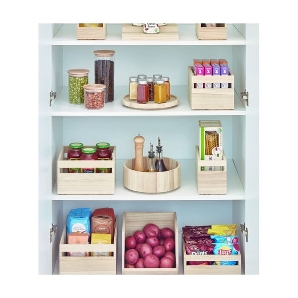 Rotirajući kuhinjski organizator od drveta paulovnije iDesign, ø 26,7 cm-image-3