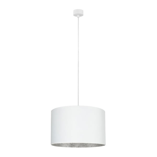 Bijela stropna svjetiljka s unutarnjom stranom srebrne boje Sotto Luce Mika, ⌀ 40 cm