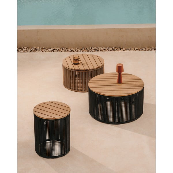 Okrugli vrtni stol s pločom stola od bagrema ø 60 cm Dandara – Kave Home-image-1