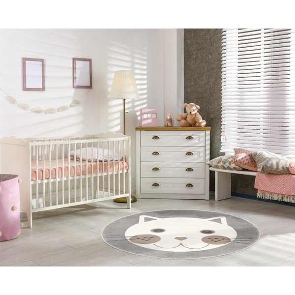 Sivi dječji tepih ø 80 cm Soft – FD-image-1