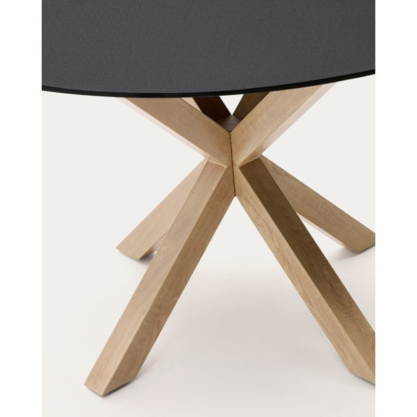 Okrugao blagovaonski stol sa staklenom pločom stola ø 120 cm Argo – Kave Home-image-4