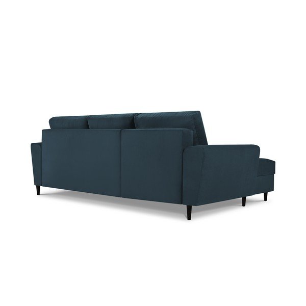 Tamnoplava kutna sofa od samta Kooko Home Jazz, lijevi kut-image-4