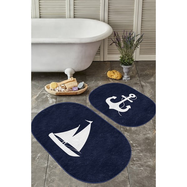 Plave kupaonske prostirke u setu 2 kom 60x100 cm – Mila Home-image-3