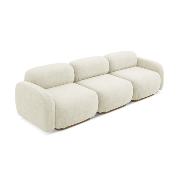 Krem sofa od bouclé tkanine 270 cm Ailani – Makamii-image-2