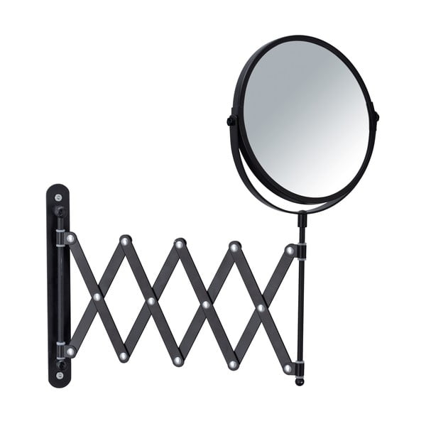 Crno zidno kozmetičko ogledalo s teleskopskim držačem Wenko Exclusive-image-1
