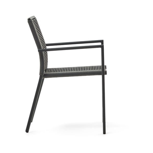Tamno siva metalna vrtna stolica Culip – Kave Home-image-3