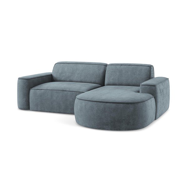 Prljavo plava kutna garnitura od šenila (s desnim kutom/s ležaljkom) Omao – Makamii-image-4