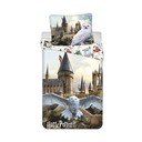 Pamučna dječja posteljina za krevet za jednu osobu 140x200 cm Harry Potter "Hedwig" – Jerry Fabrics