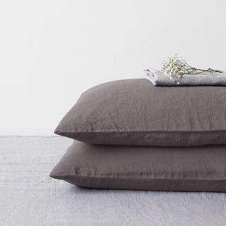 Tamnosiva lanena jastučnica Linen Tales, 70 x 90 cm