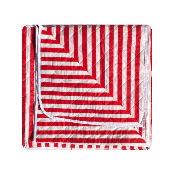 Prošiveni prekrivač na crveno-bijele pruge Stripes, 160 x 230 cm-image-3