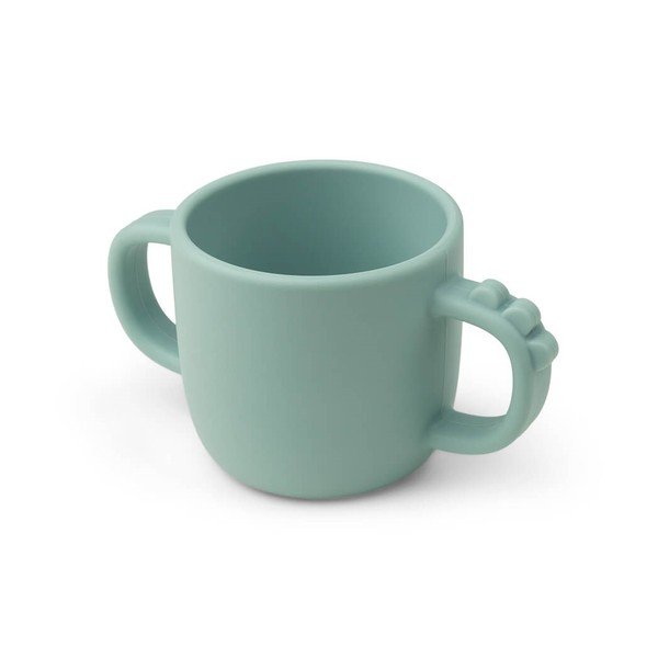 Plava silikonska dječja šalica 0,17 l Croco - Done by Deer-image-3