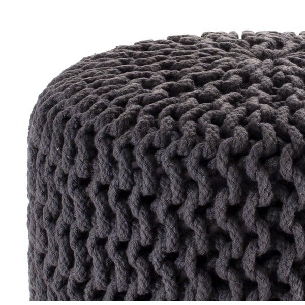 Sivi pleteni puf Tomasucci Knit-image-2