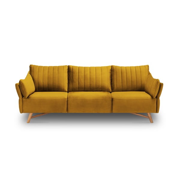 Kauč od žutog baršuna Interieurs 86 Elysée, 232 cm