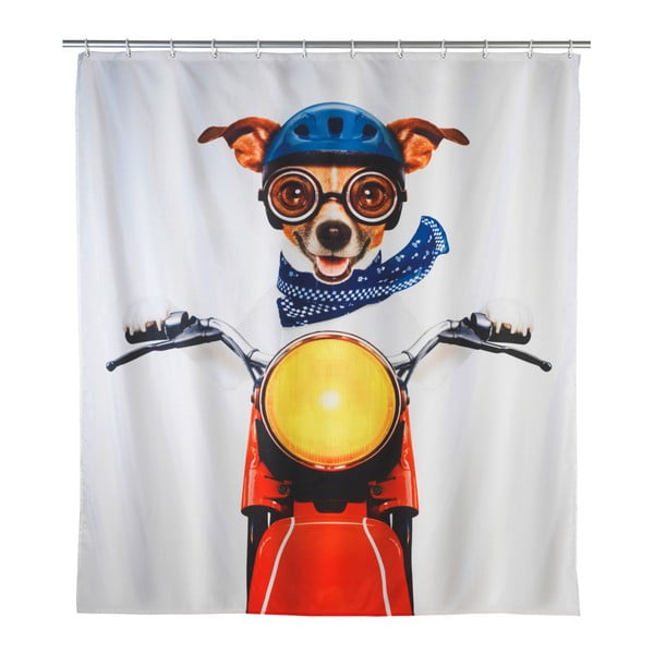 Zavjesa za tuš u boji Wenko Biker Dog, 180 x 200 cm