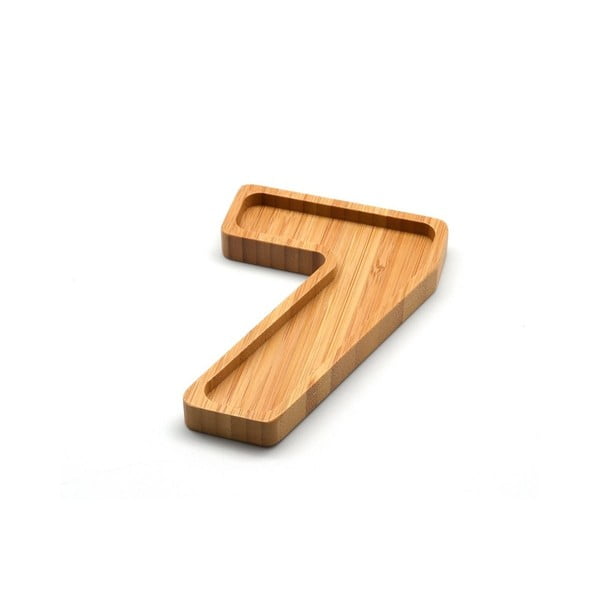 Bambusova posuda za orahe u obliku broja 7 Bambum Numero