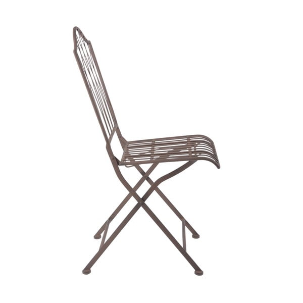 Smeđa metalna sklopiva vrtna stolica - Esschert Design-image-2
