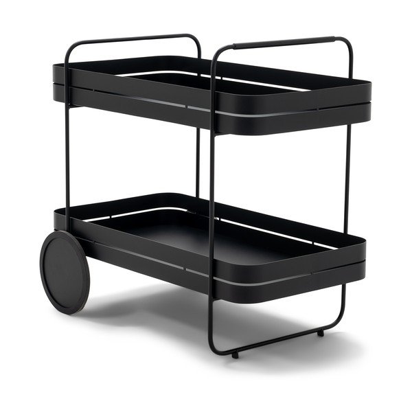 Metalna kolica za posluživanje na kotačima 74x42 cm Gin & Trolley – Spinder Design-image-2