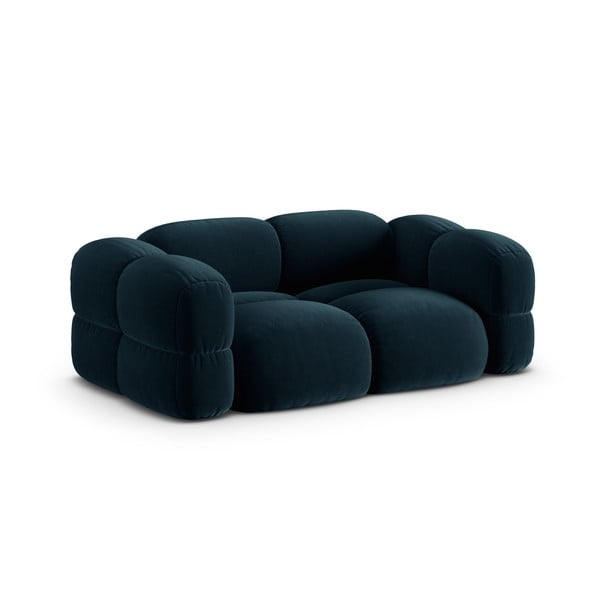 Tamno plava baršunasti sofa 210 cm Loretto – Cosmopolitan Design-image-3