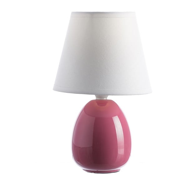 Tamno ružičasta stolna lampa keramička s tekstilnim sjenilom (visina 25 cm) – Casa Selección