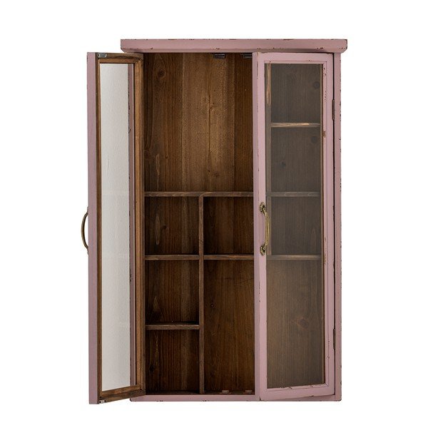 Prljavo roza vitrina od masivne jele 50x80x14 cm Hazem – Bloomingville-image-4