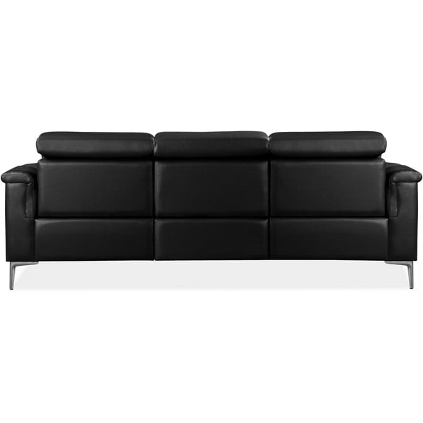 Crna sofa od imitacije kože 222 cm Lund – Støraa-image-3