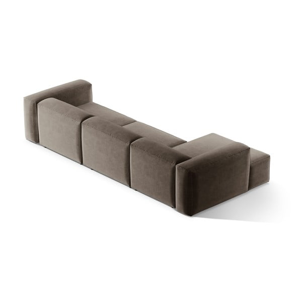 Smeđa kutna garnitura (s lijevim kutom/s ležaljkom) Bergamo – Cosmopolitan Design-image-4