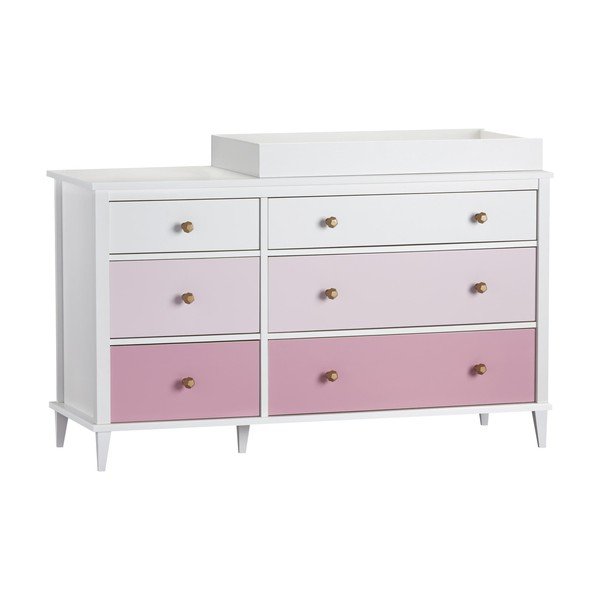 Ružičasta dječja komoda s promjenjivim stolom 136x90x49 cm Poppy – Støraa-image-4