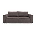 Smeđe-siva sklopiva sofa od samta 245 cm Nihad – Bobochic Paris