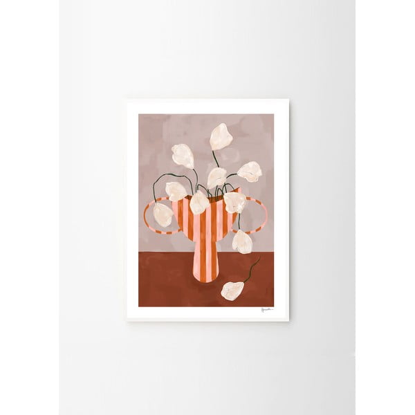 Plakat 30x40 cm White Flowers in Striped Vase – Frankie Penwill – The Poster Club-image-4