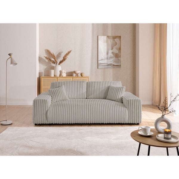 Svijetlo siva sofa od samta 213 cm Justin – Ropez-image-1