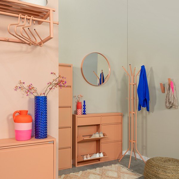 Metalna vješalica u boji lososa ø 40x170 cm Jessy – Spinder Design-image-3