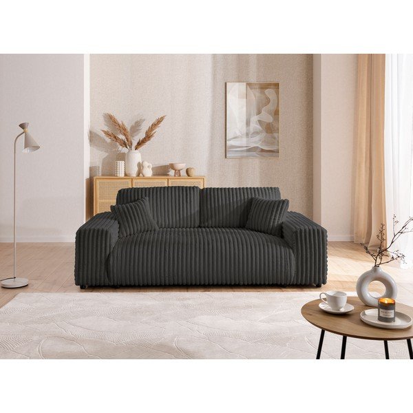 Tamno siva sofa od samta 213 cm Justin – Ropez-image-1