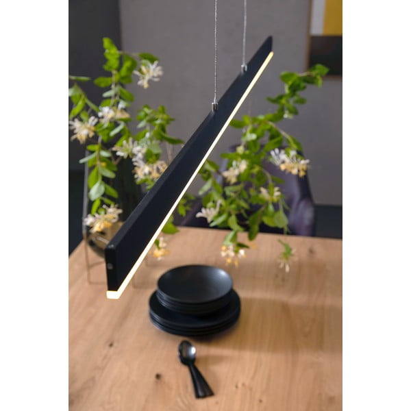 Crna LED viseća svjetiljka s mogućnosti zatamnjivanja Straight – Fischer & Honsel-image-2