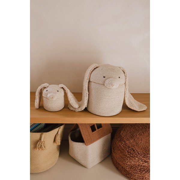 Krem tekstilna dječja kutija za pohranu ø 15x15 cm Mini Rita the Rabbit – Lorena Canals-image-1