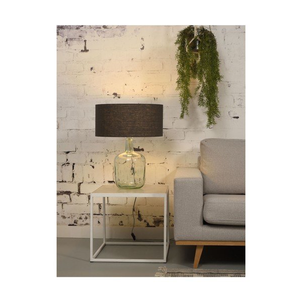 Stolna lampa s tamnoplavim sjenilom i konstrukcijom od recikliranog stakla Good &amp; Mojo Murano, ⌀ 47 cm-image-1