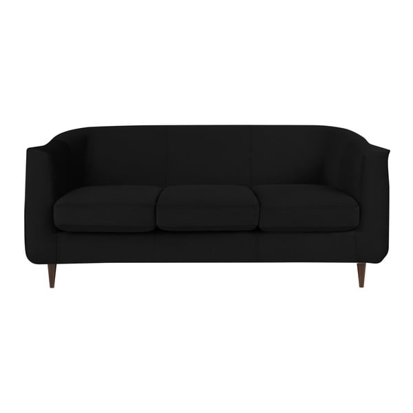 Kauč od crnog baršuna Kooko Home Glam, 175 cm