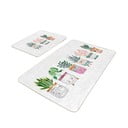 Bijele od samta kupaonske prostirke u setu 2 kom 60x100 cm Succulent – Mila Home