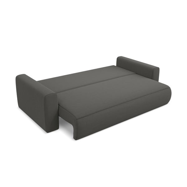 Tamno siva baršunasti sklopiva/s prostorom za odlaganje sofa 238 cm Kapua – Makamii-image-3