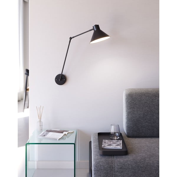 Crna zidna lampa Dione – Kave Home-image-1