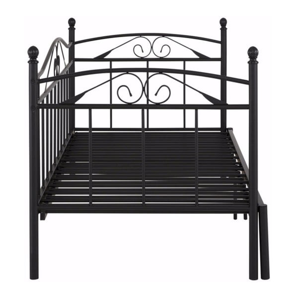 Crni sklopivi krevet Støraa Bibi, 90 x 200 cm-image-2