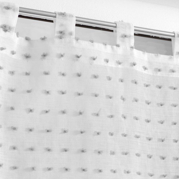 Bijele prozirne zavjese u setu 2 kom 60x90 cm Pomponella – douceur d'intérieur-image-1