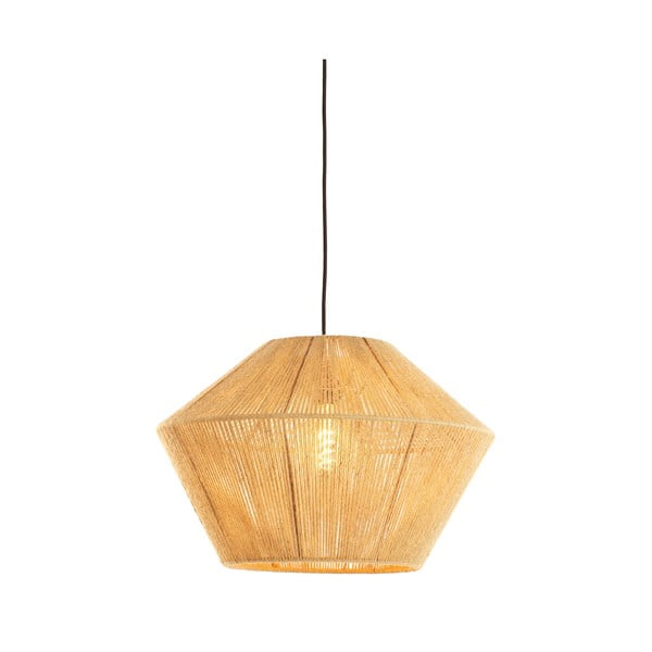 Svijetlo zelena viseća svjetiljka sa sjenilom od jute ø 40 cm Fugia – Light & Living-image-2