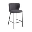 Tamno siva barska stolica (visine sjedala 65 cm) Ciselia – Kave Home