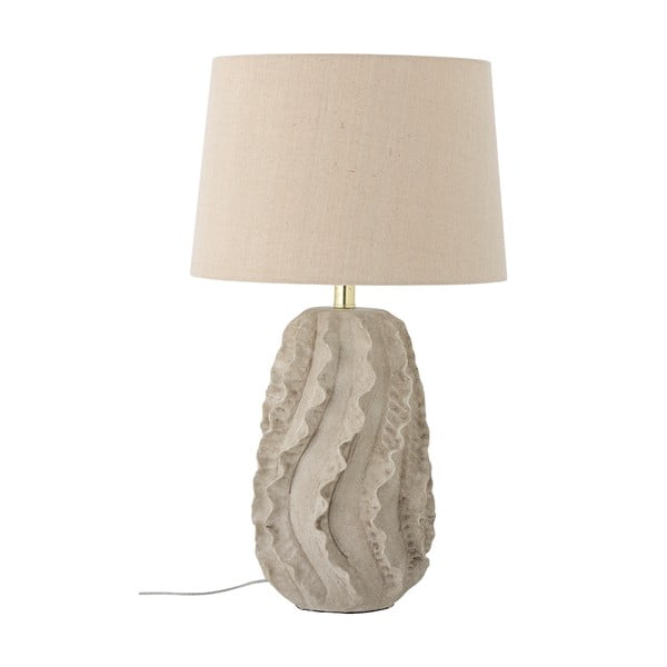 Bež stolna lampa s tekstilnim sjenilom (visina 64 cm) Natika – Bloomingville