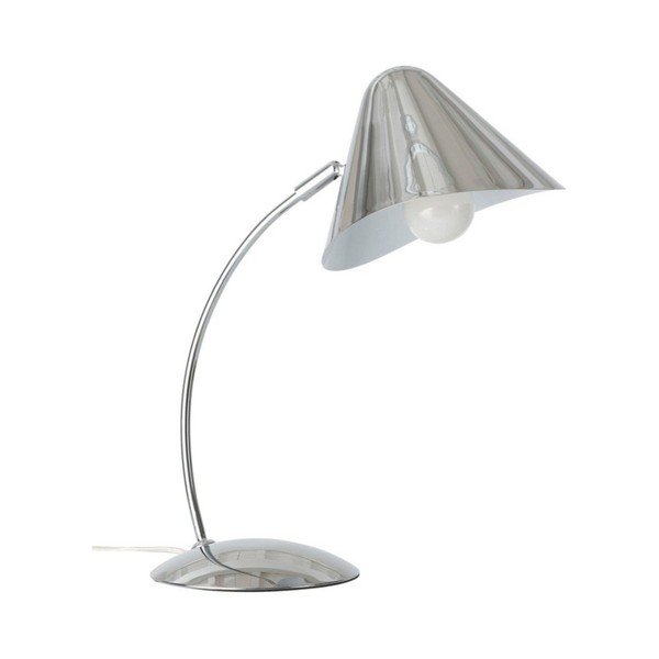 Željezna stolna lampa sa savitljivom konstrukcijom u sjajno srebrnoj boji (visina 40 cm) Nathan – Ellos Home