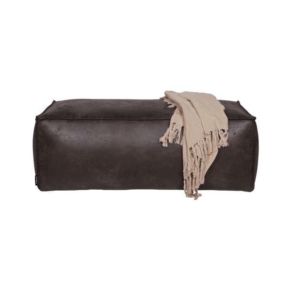 Crni tabure od imitacije kože Rodeo – WOOOD-image-1