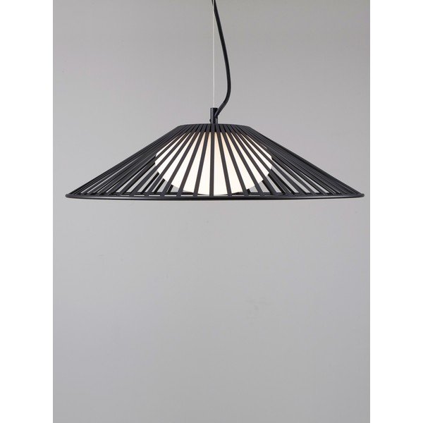 Mat crna metalna LED viseća svjetiljka sa staklenim sjenilom ø 50 cm Brume – Nova Luce-image-4