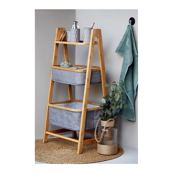 Siva/smeđa od bambusa kupaonska polica 44x91 cm Bahari – Wenko-image-3