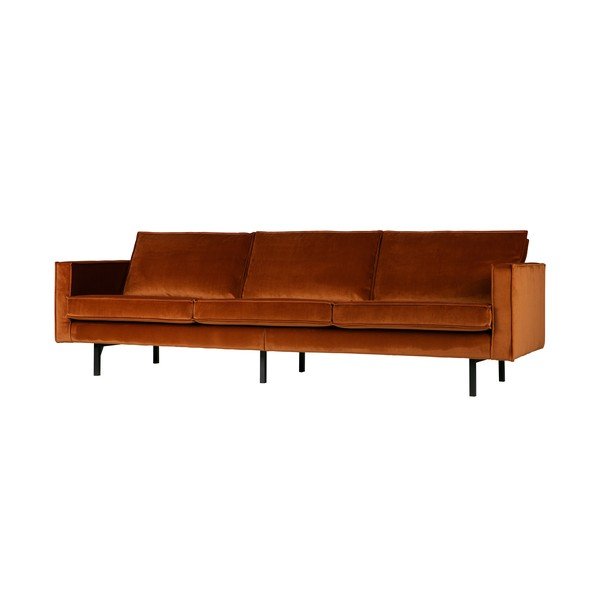 Narančasta baršunasti sofa 277 cm Rodeo – WOOOD-image-2