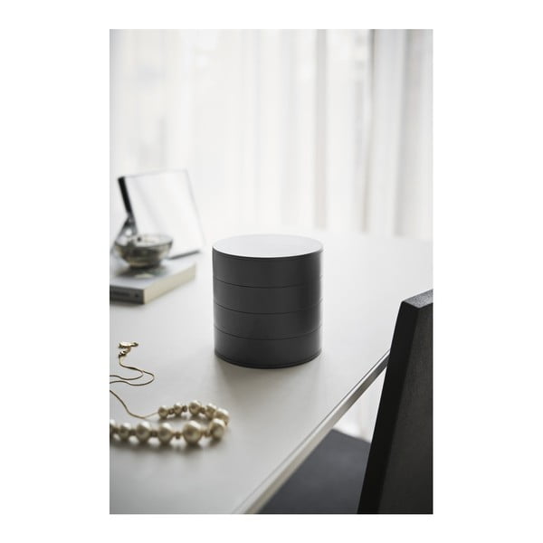 Crna katna kutija za nakit YAMAZAKI Tower, ⌀ 10 cm-image-3